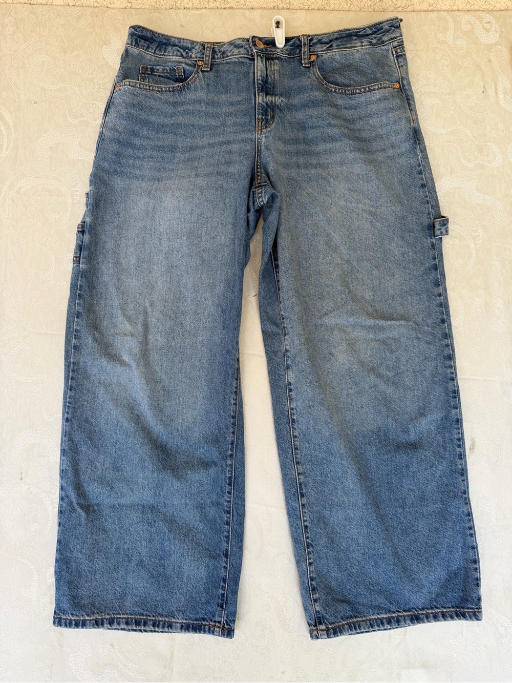 wild fable Relaxed Wide-Leg Light Wash Denim Carpenter Jeans